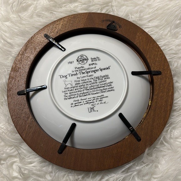 Vintage 1987 Dog Tired - The Springer Spaniel Decorative Plate - Picture 8 of 13